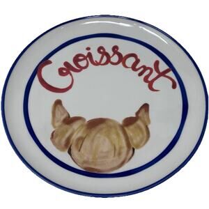 Anthropologie Harlie Brown Studio Belle Journee Dessert Plate Croissant NWT